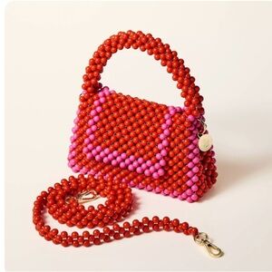NWT! Kate Spade x Target Beaded Crossbody Red and Pink Handbag